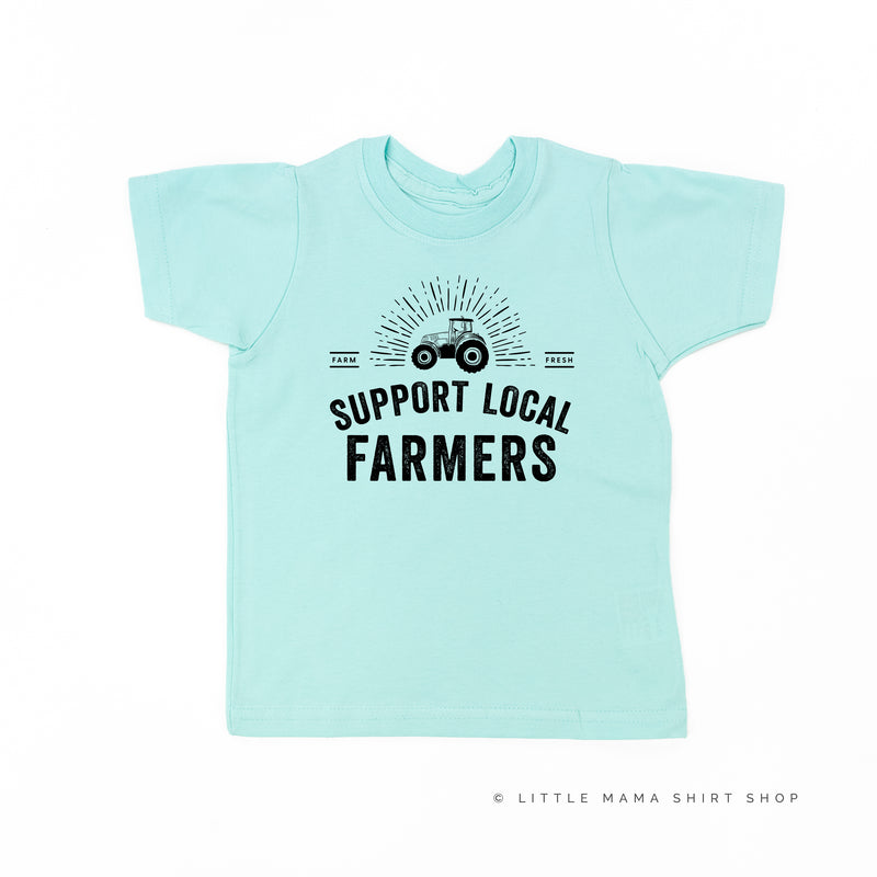 Support Local Farmers - Distressed Design - Short Sleeve Child Shirt