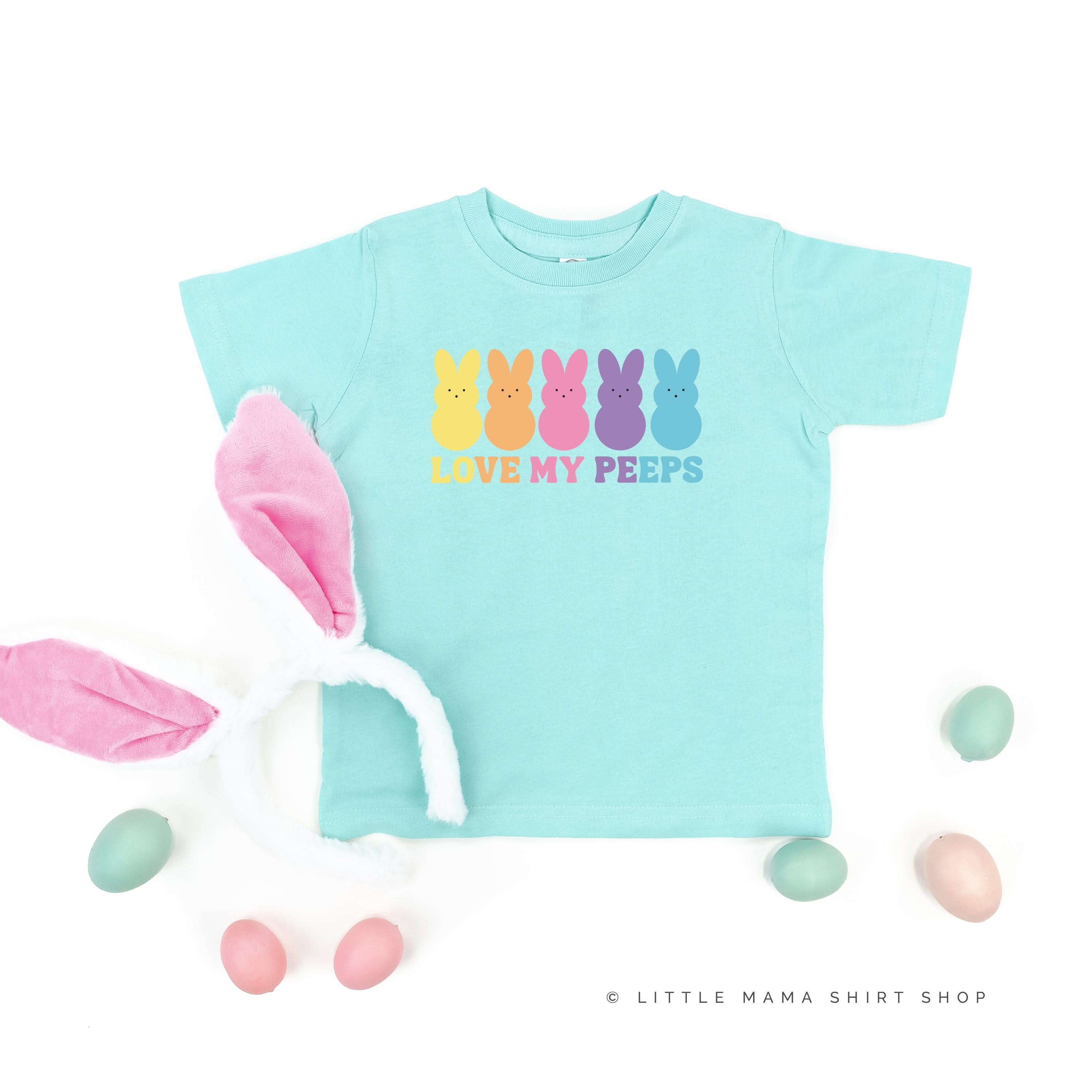 Love My Peeps - Neon - Child Tee Little Mama Shirt Shop
