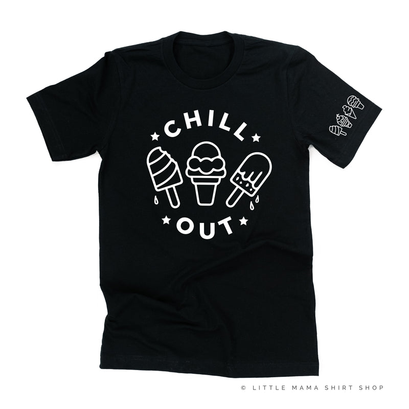 CHILL OUT - Ice Cream Sleeve Detail - Unisex Tee