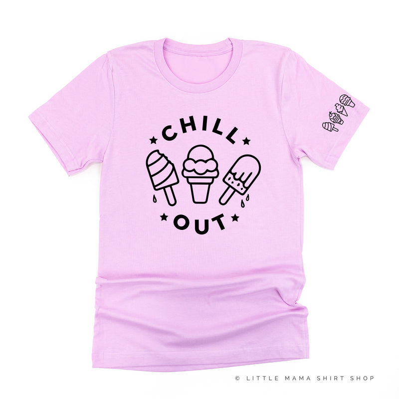 CHILL OUT - Ice Cream Sleeve Detail - Unisex Tee