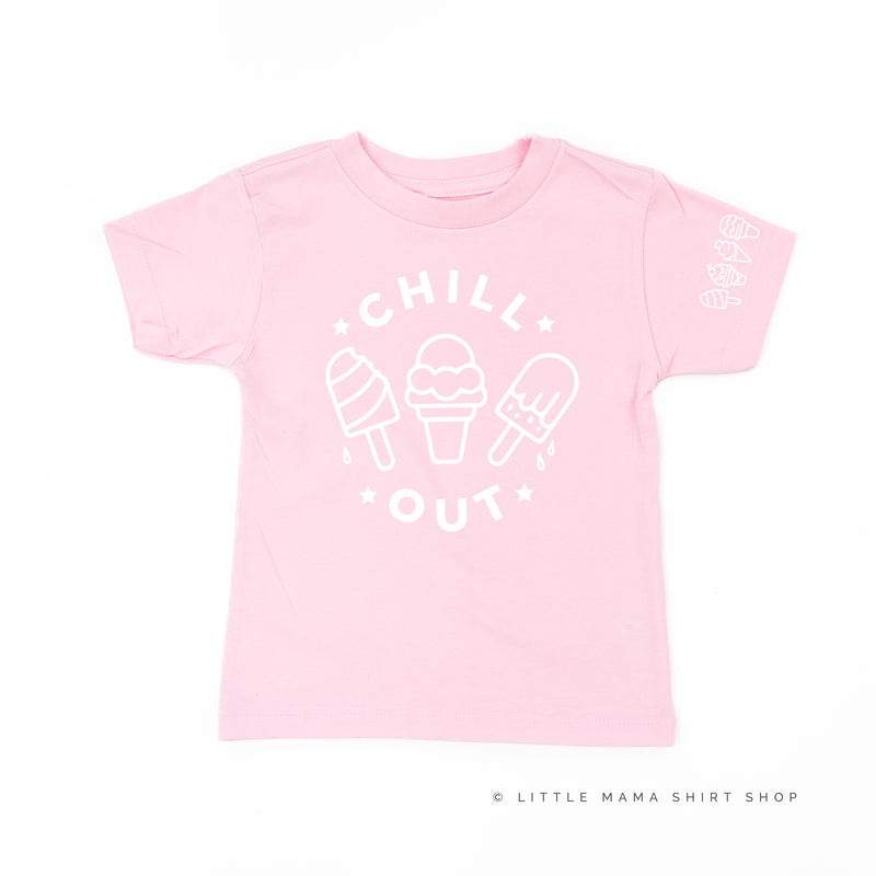 CHILL OUT  - Ice Cream Sleeve Detail - Short Sleeve Child Shirt