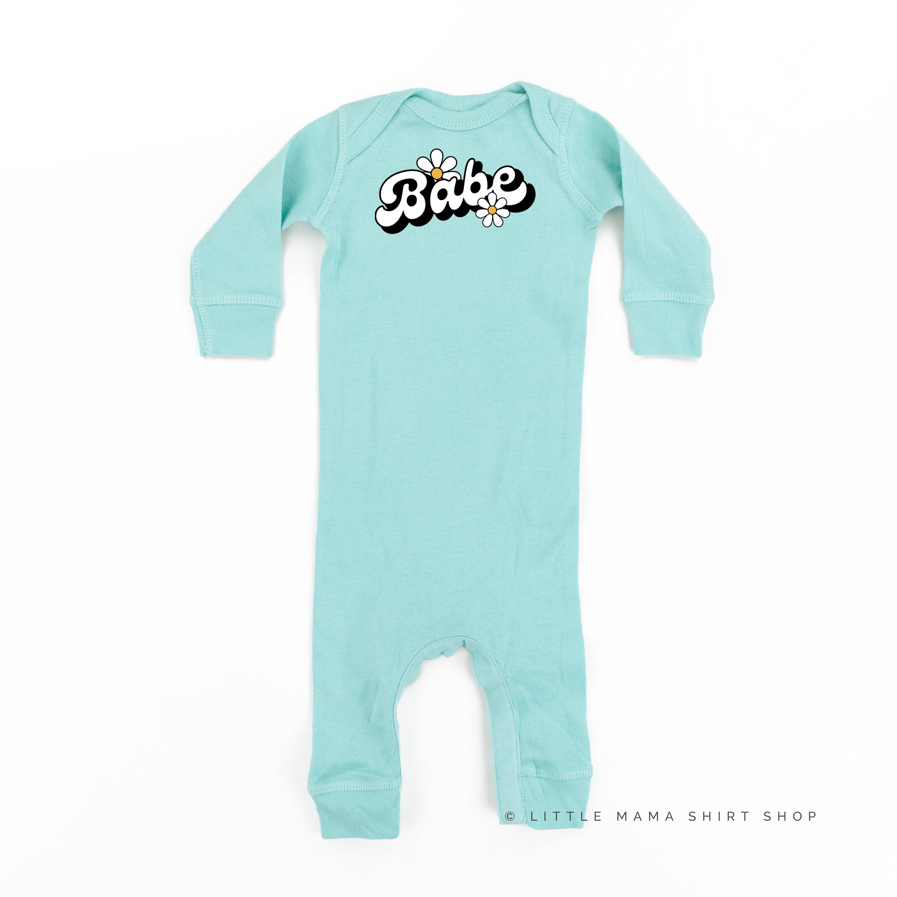 Dasiy - Babe - w/ Full Daisy on Back - Baby Sleeper Little Mama Shirt Shop