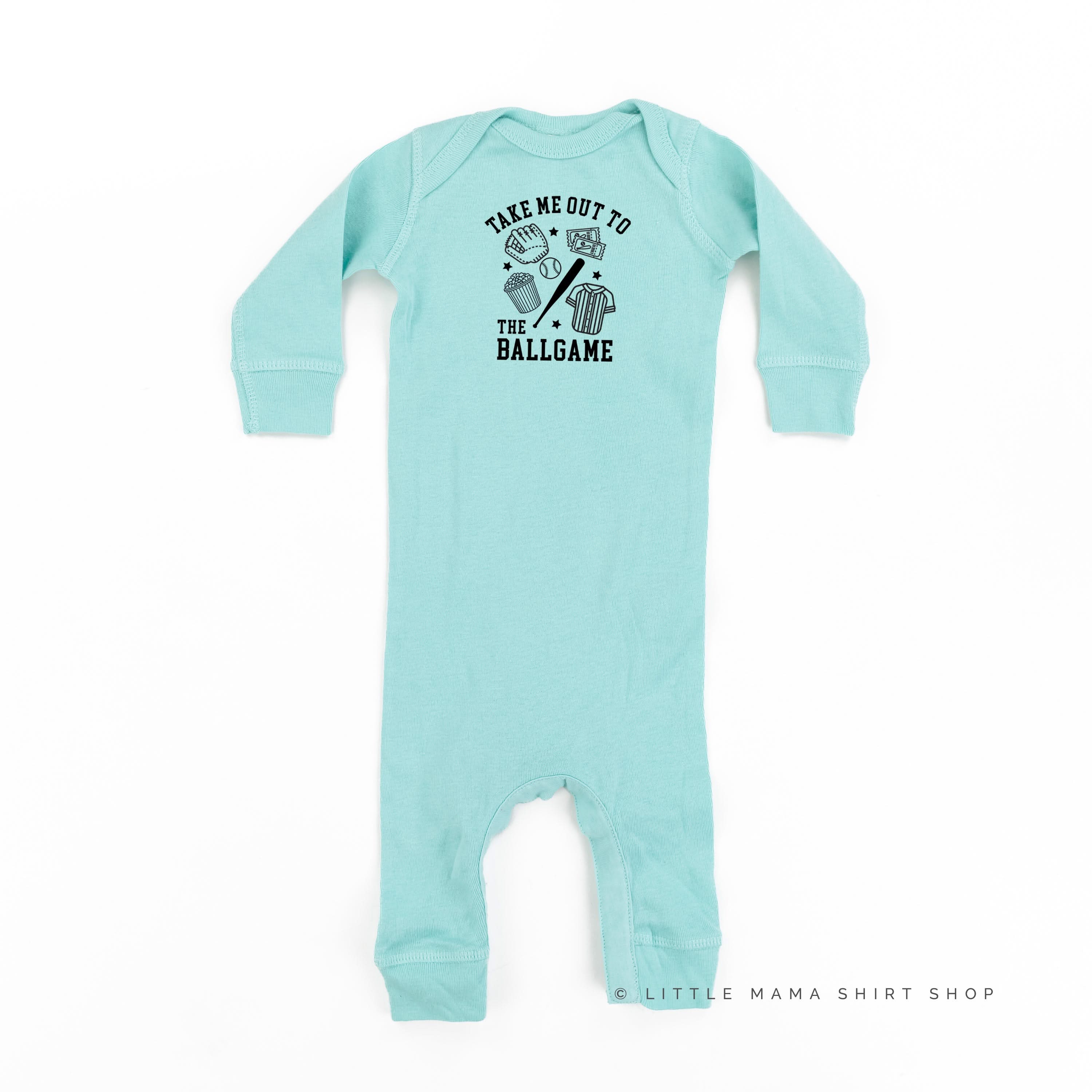 Take Me Out To The Ballgame - Baby Sleeper Little Mama Shirt Shop