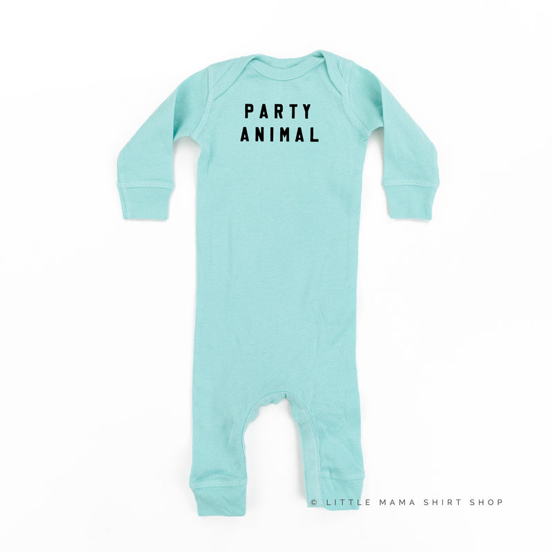 PARTY ANIMAL - BLOCK FONT - One Piece Infant Sleeper