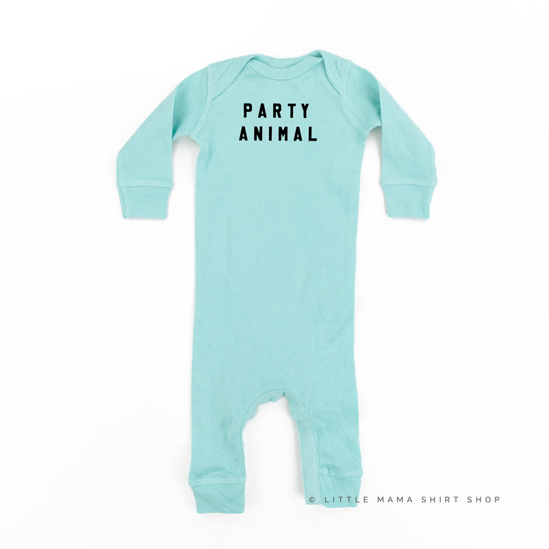 Party Animal - Block Font - One Piece Infant Sleeper