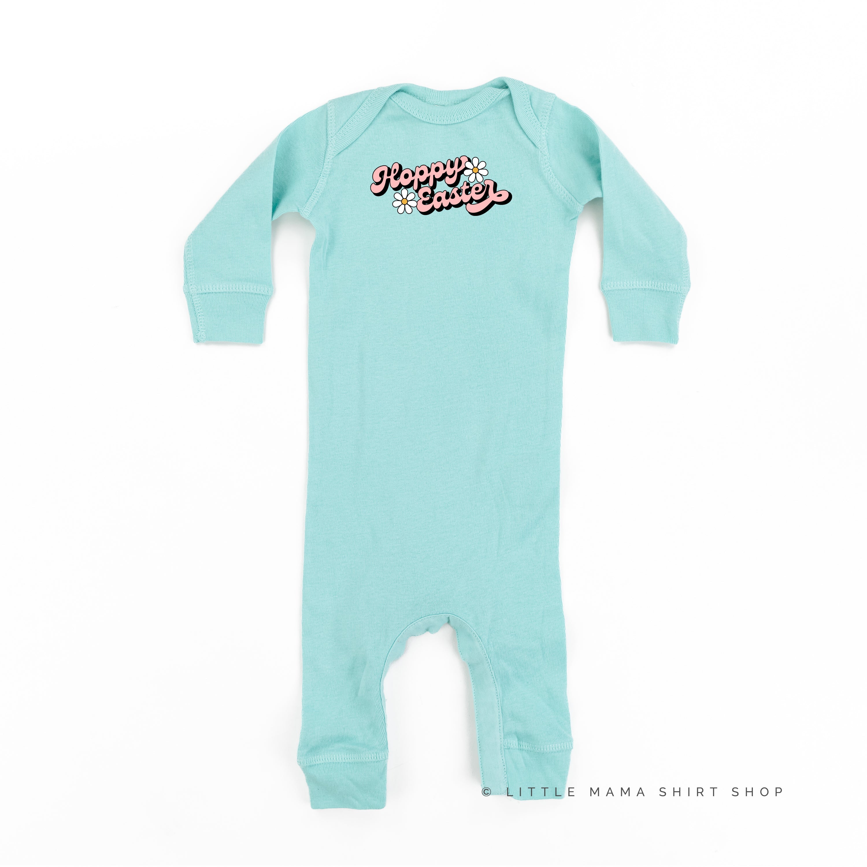 Hoppy Easter - Daisies - Baby Sleeper Little Mama Shirt Shop