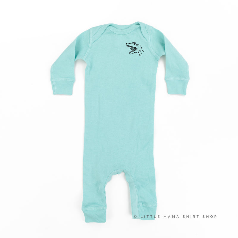 Dinosaur Head - Pocket Design - One Piece Infant Sleeper