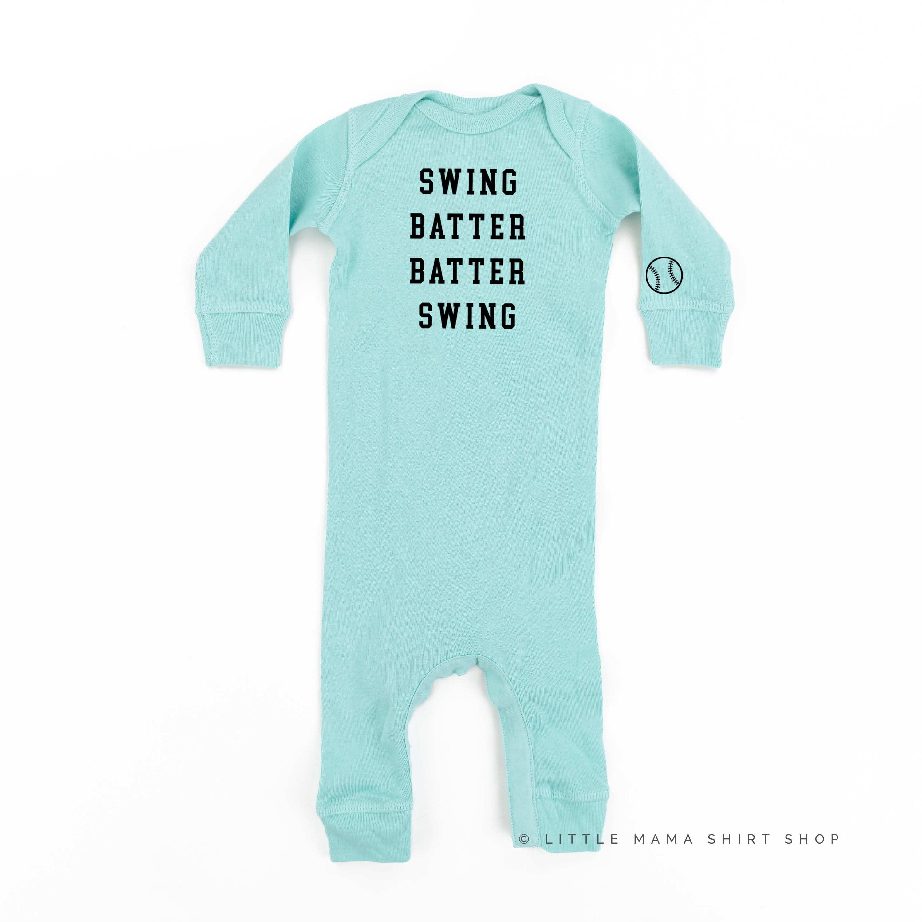 Swing Batter Batter Swing (wd) - Baby Sleeper Little Mama Shirt Shop