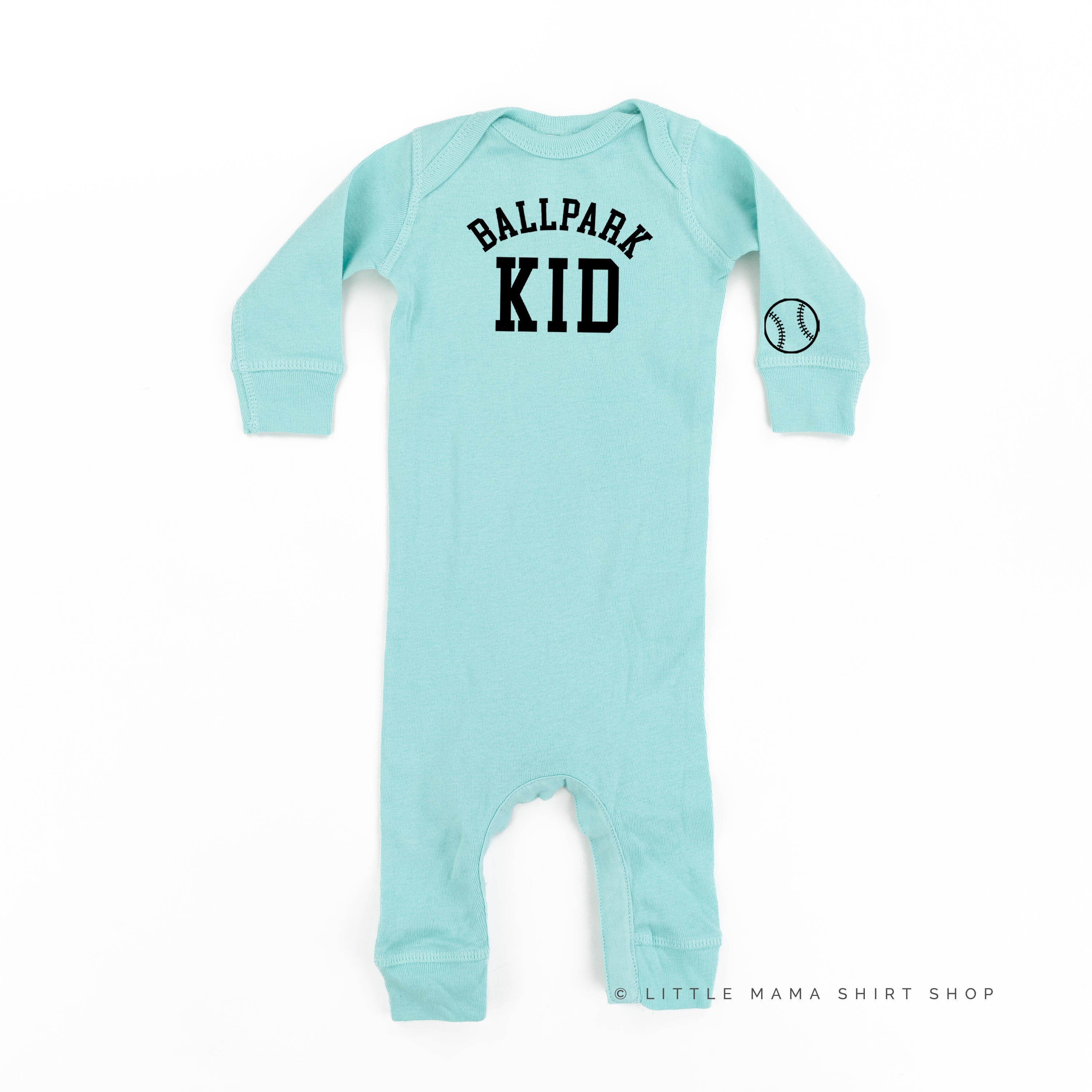 Ballpark Kid (wd) - Baby Sleeper Little Mama Shirt Shop