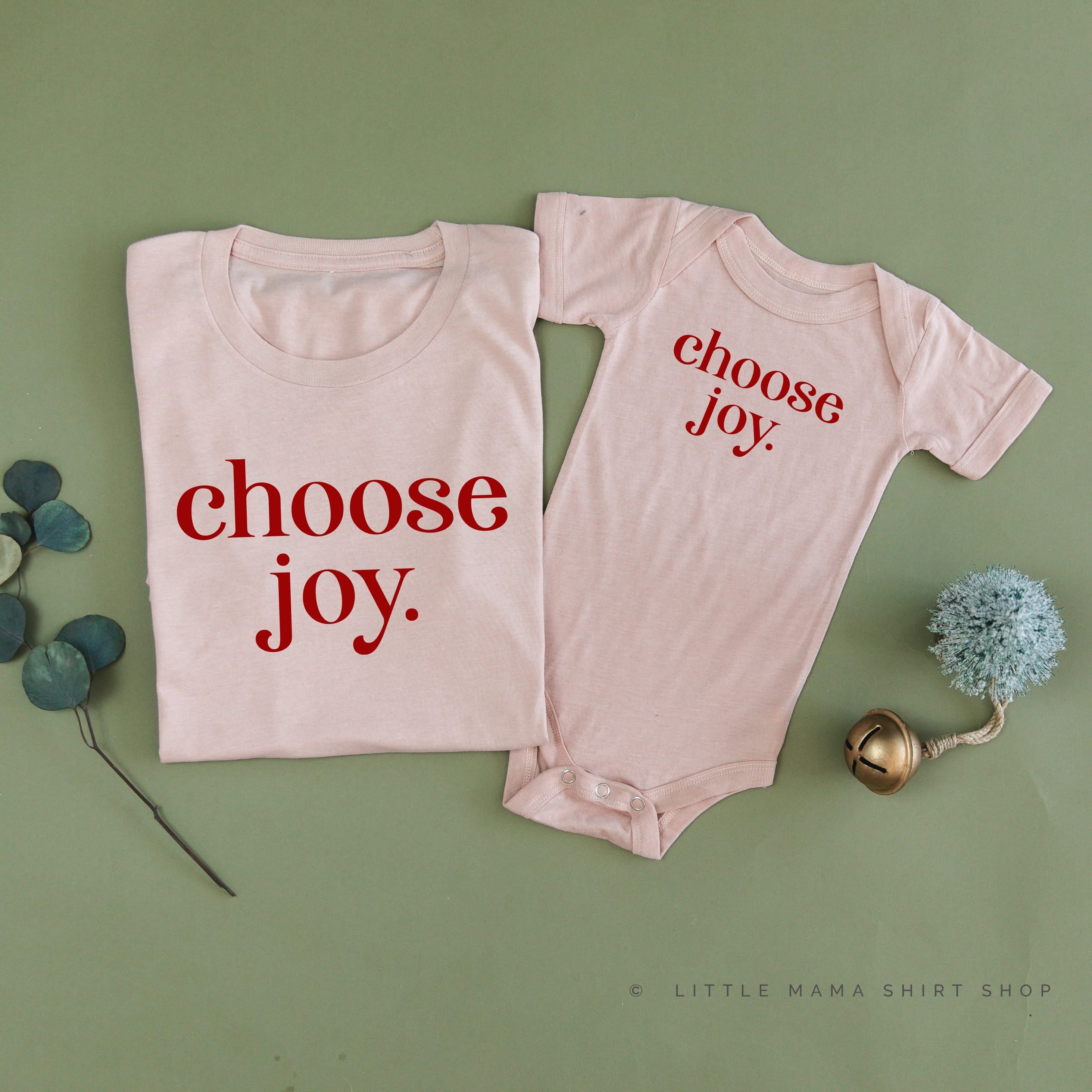 Classic Choose Joy - Set of 2 Unisex Tees Little Mama Shirt Shop