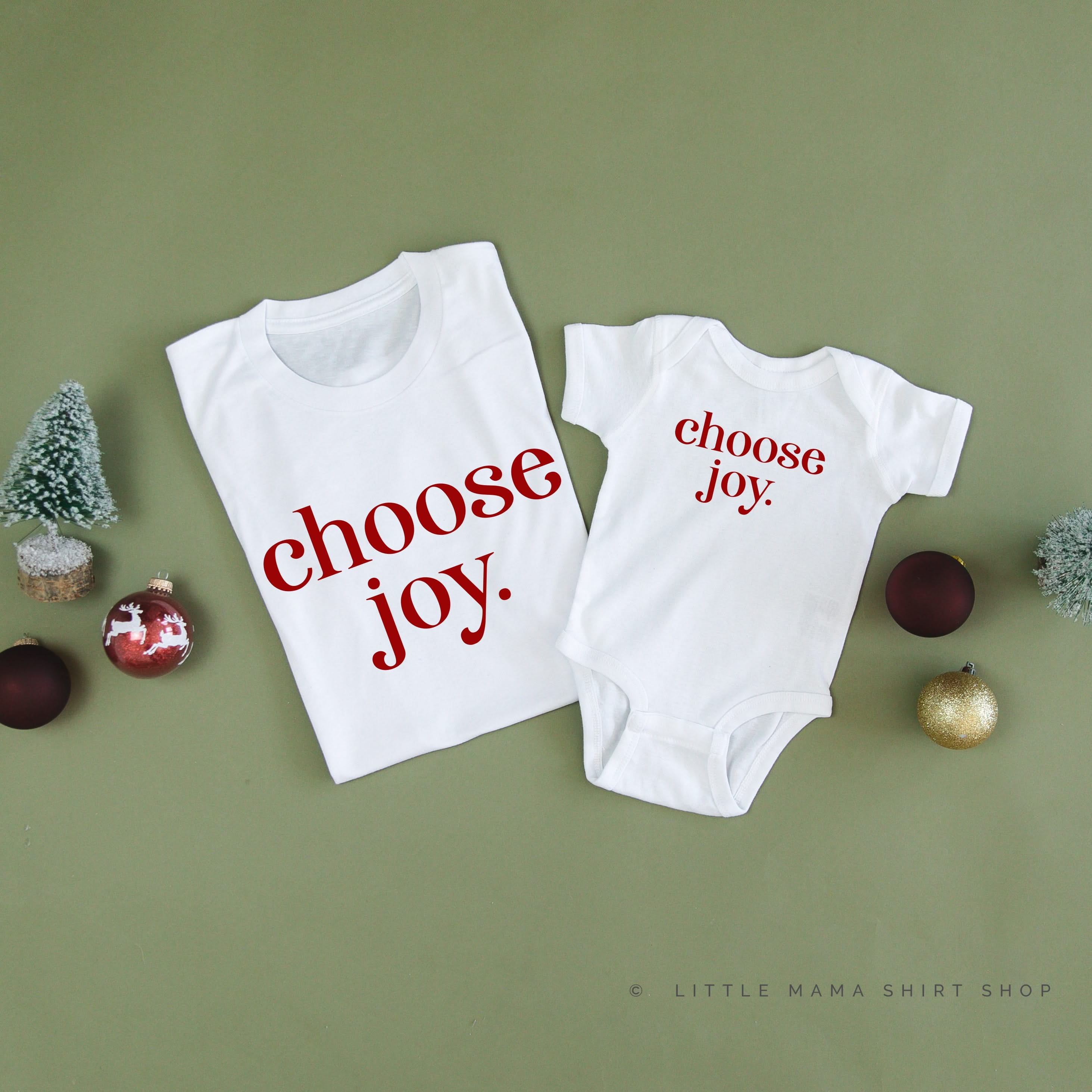 Classic Choose Joy - Set of 2 Unisex Tees Little Mama Shirt Shop