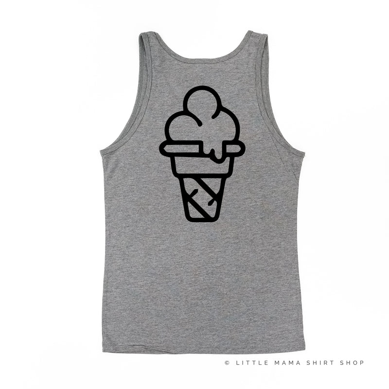 Professional Ice Cream Taste Tester -  Single Cone on Back - Unisex Jersey Tank