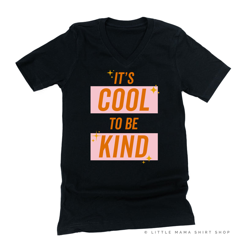 It's Cool to Be Kind - Pink+Orange Sparkle - Unisex Tee