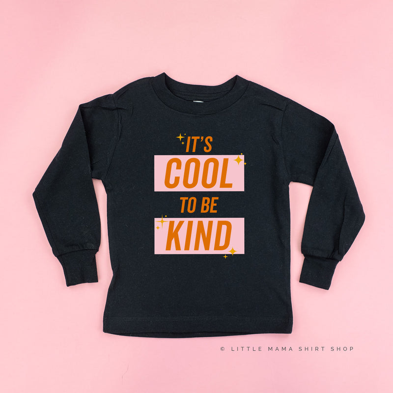 It's Cool to Be Kind - Pink+Orange Sparkle - Long Sleeve Child Shirt