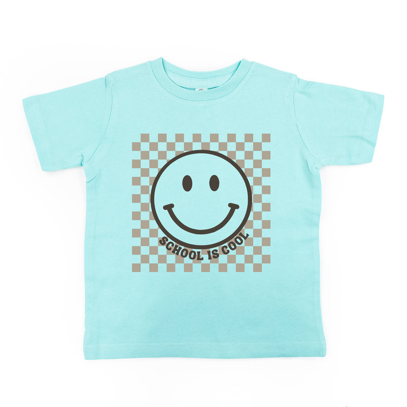 SCHOOL IS COOL (Smiley Face) - Short Sleeve Child Shirt