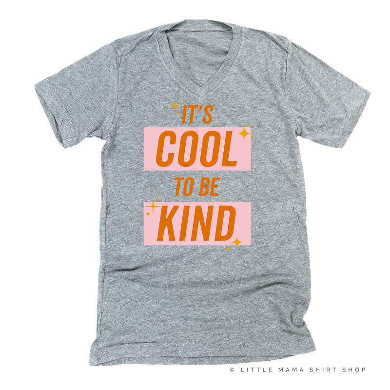 It's Cool to Be Kind - Pink+Orange Sparkle - Unisex Tee