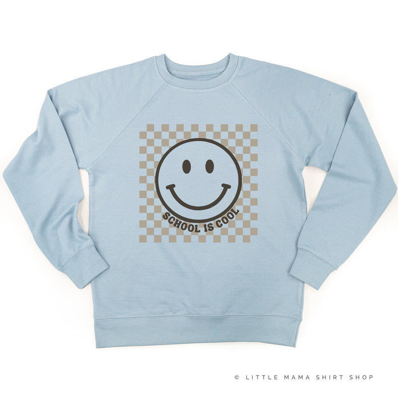 SCHOOL IS COOL (Smiley Face) - Lightweight Pullover Sweater