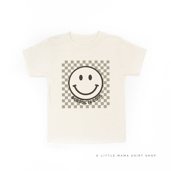 SCHOOL IS COOL (Smiley Face) - Short Sleeve Child Shirt
