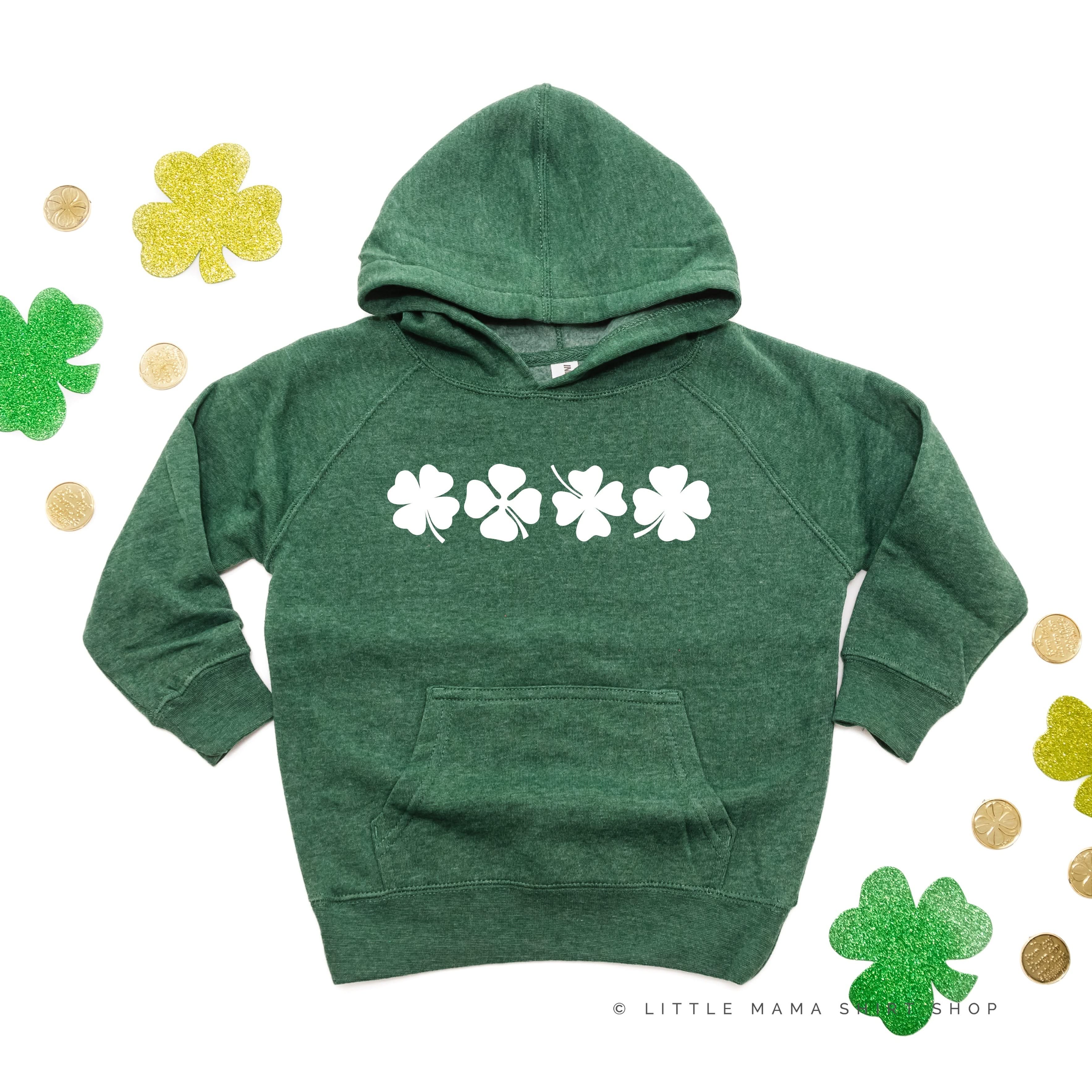 4 Shamrocks - Have a Lucky Day (f&b) - Child HOODIE Little Mama Shirt Shop