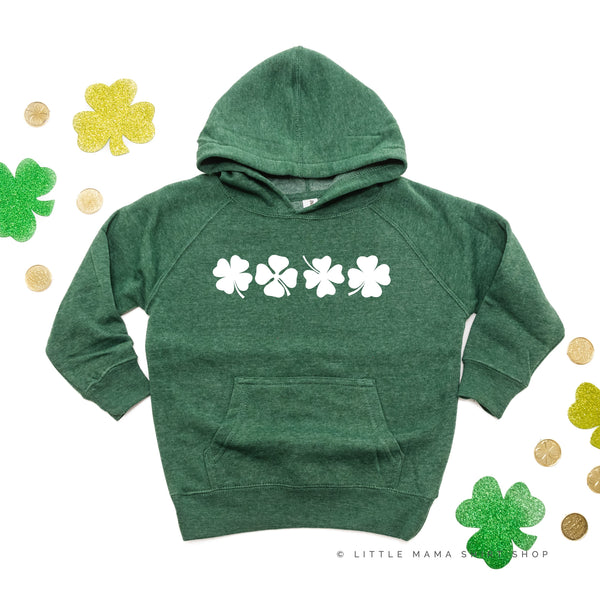 4 Shamrocks Across (Front) w/ Have a Lucky Day (Back) - Child Hoodie