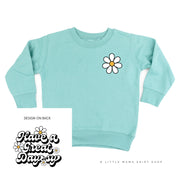 Pocket Daisy on Front w/ Have a Great Daysy on Back - Child Sweater