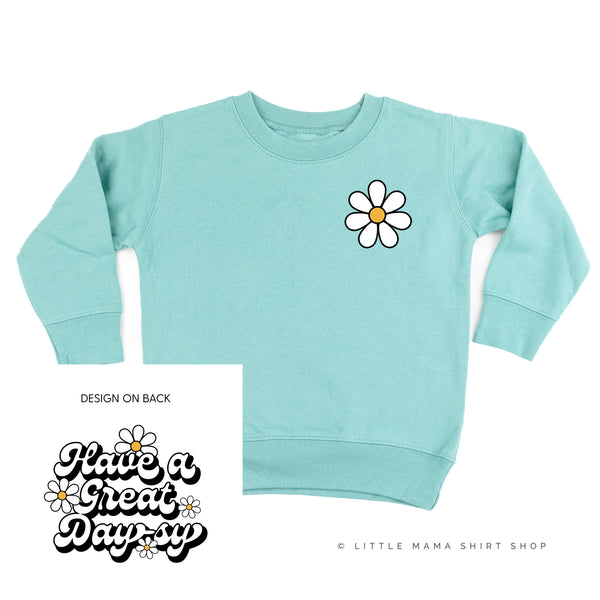 Pocket Daisy on Front w/ Have a Great Daysy on Back - Child Sweater
