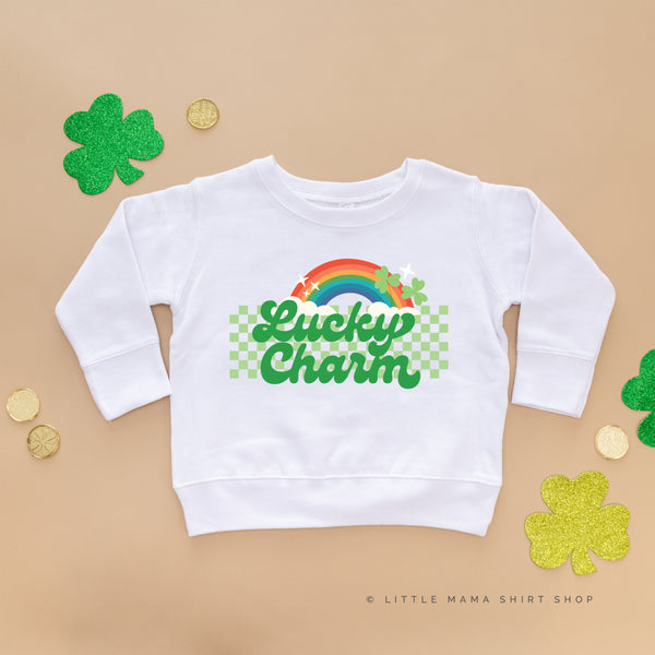 Lucky Charm w/ Checkers & Rainbow - Child Sweater