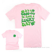 Little Happy Shamrock - It's A Good Day To Have A Lucky Day (pf&b) - Unisex Tee Little Mama Shirt Shop