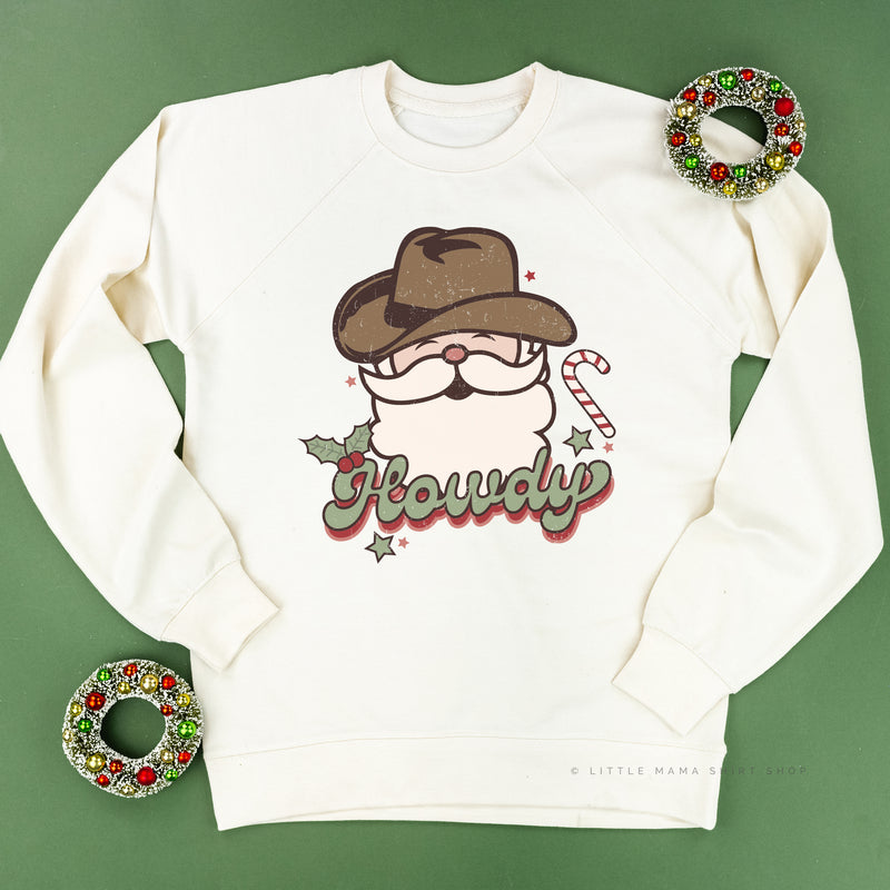 Howdy - Cowboy Santa - Lightweight Pullover Sweater