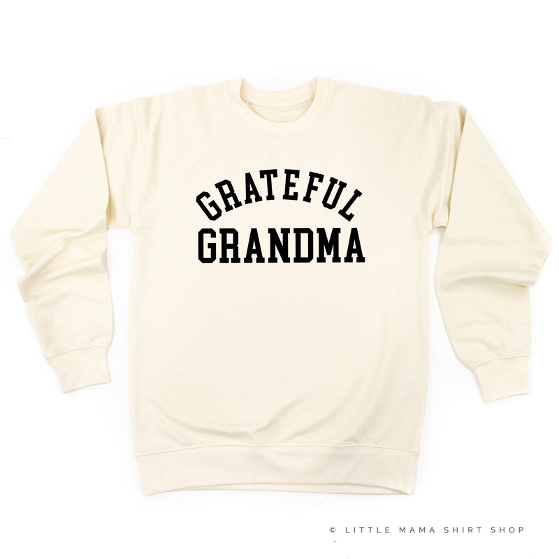 Grateful Grandma - (Varsity) - Lightweight Pullover Sweater