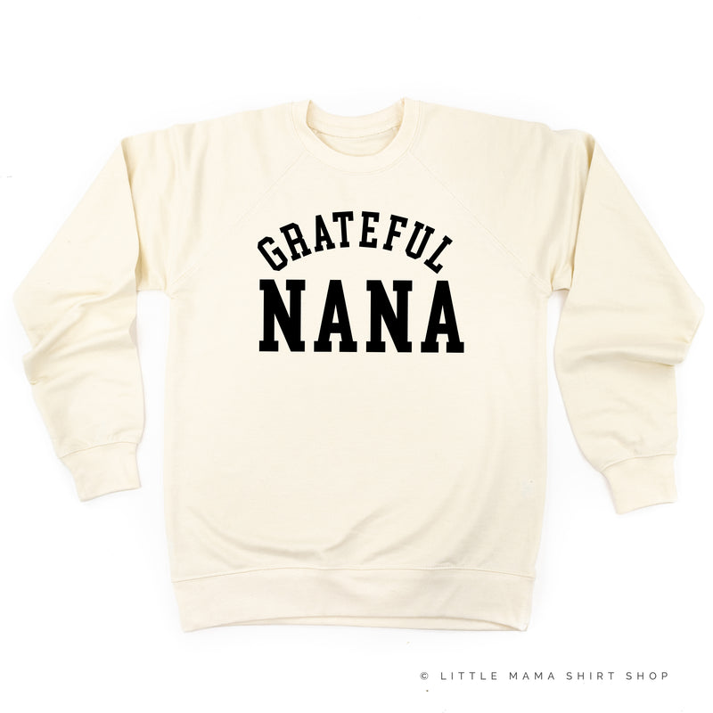 Grateful Nana - (Varsity) - Lightweight Pullover Sweater
