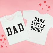 Dad - Varsity Straight Line / Dad's Little Buddy - Set of 2 Tees Little Mama Shirt Shop