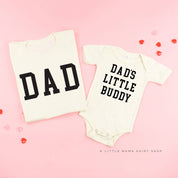 Dad - Varsity Straight Line / Dad's Little Buddy - Set of 2 Tees Little Mama Shirt Shop