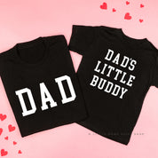 Dad - Varsity Straight Line / Dad's Little Buddy - Set of 2 Tees Little Mama Shirt Shop