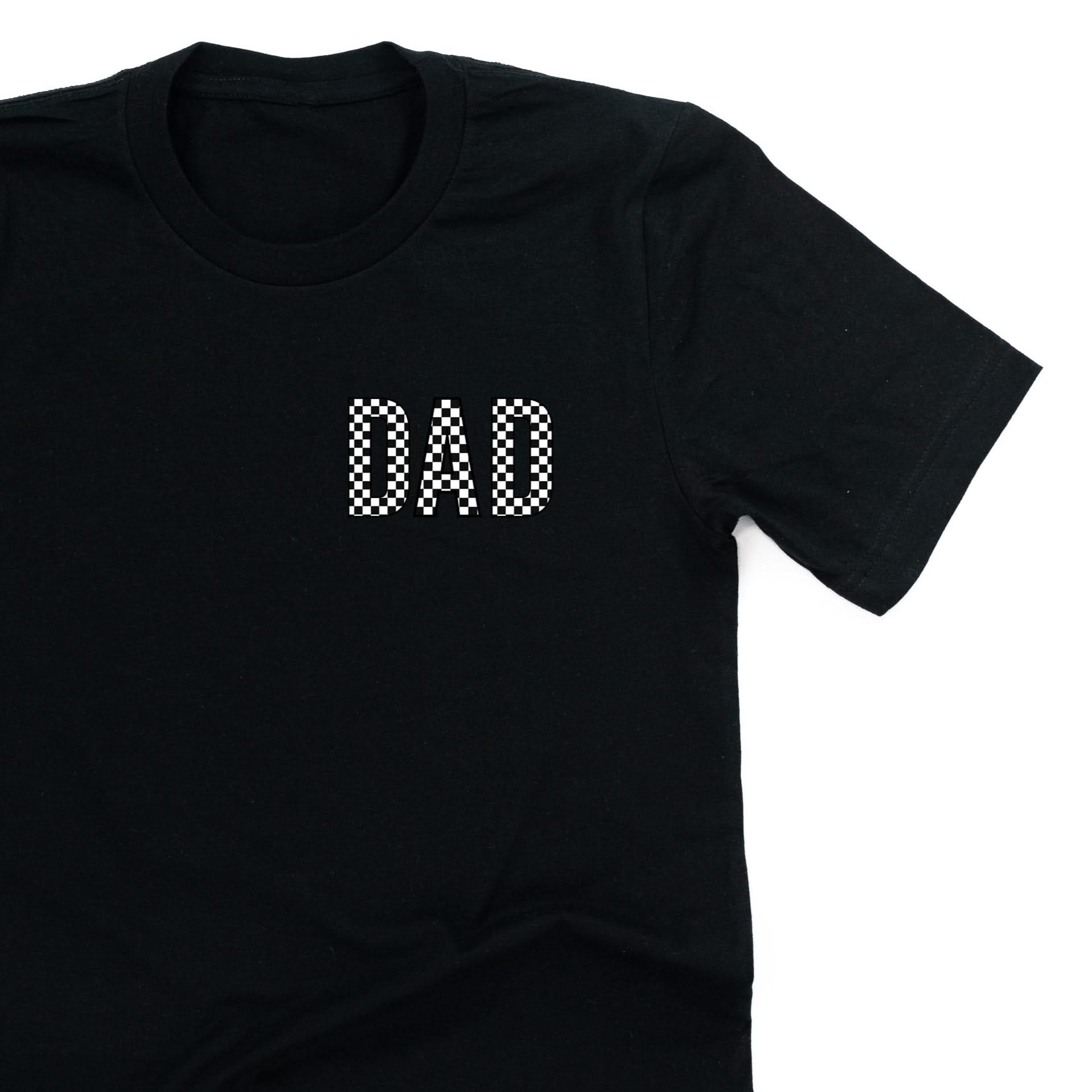 BLOCK FONT CHECKERS - DAD - Unisex Tee Little Mama Shirt Shop