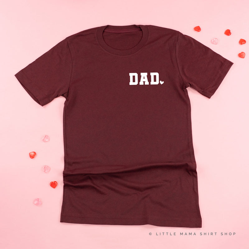 Varsity Heart - Dad (pocket) - Unisex Tee