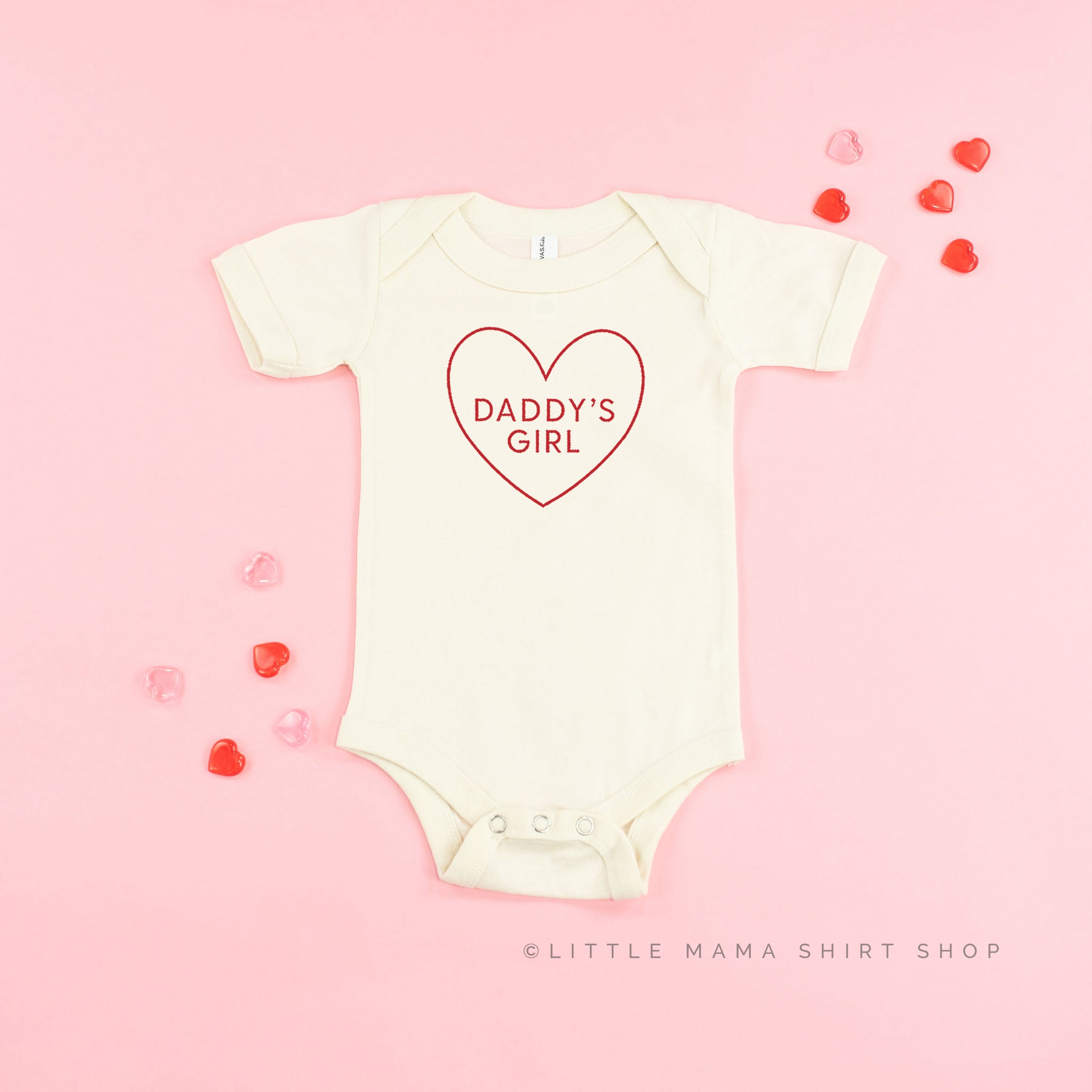 Daddy's Girl (Heart Around) - Child Tee Little Mama Shirt Shop