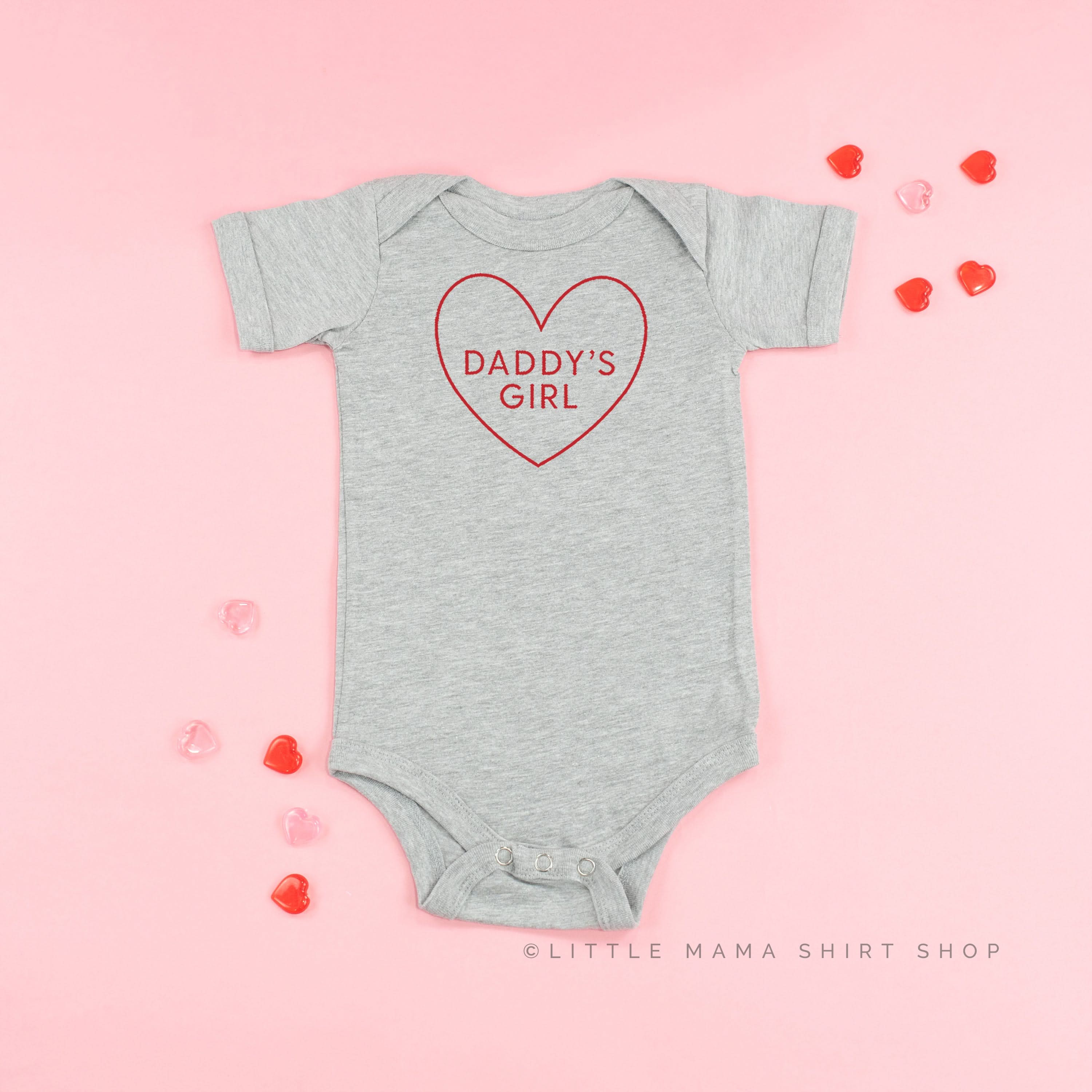 Daddy's Girl (Heart Around) - Child Tee Little Mama Shirt Shop
