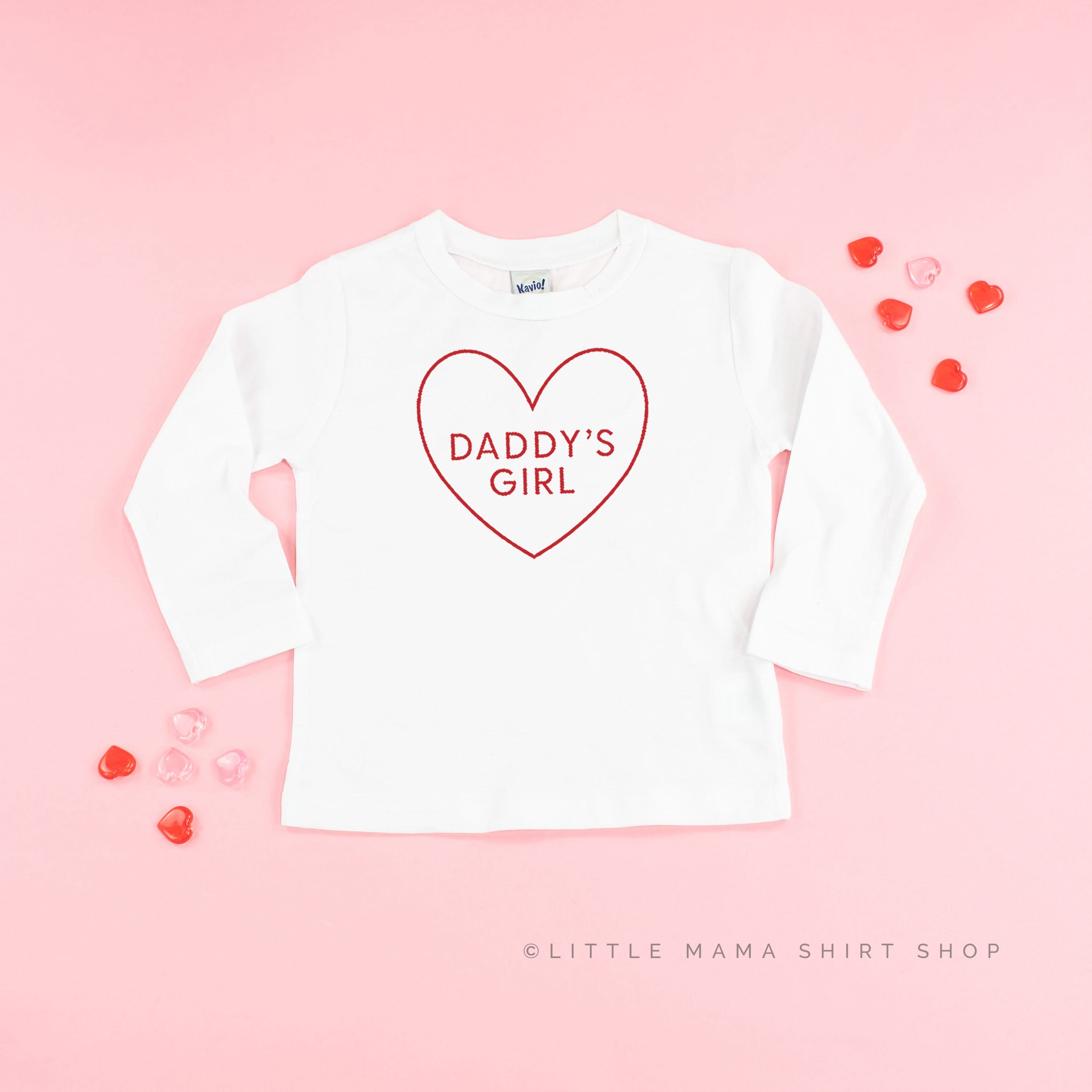 Daddy's Girl (Heart Around) - Child LONG SLEEVE Tee Little Mama Shirt Shop