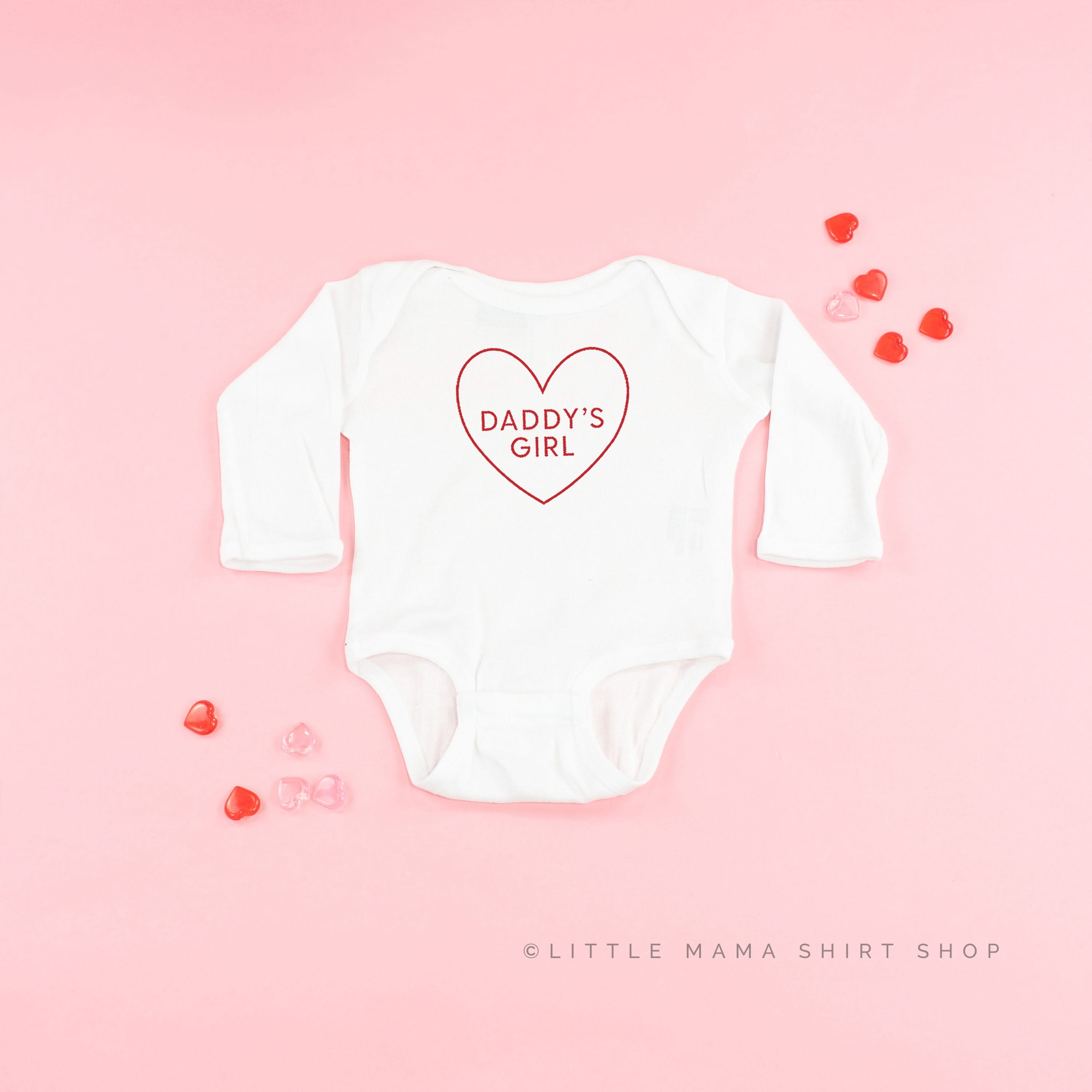 Daddy's Girl (Heart Around) - Child LONG SLEEVE Tee Little Mama Shirt Shop