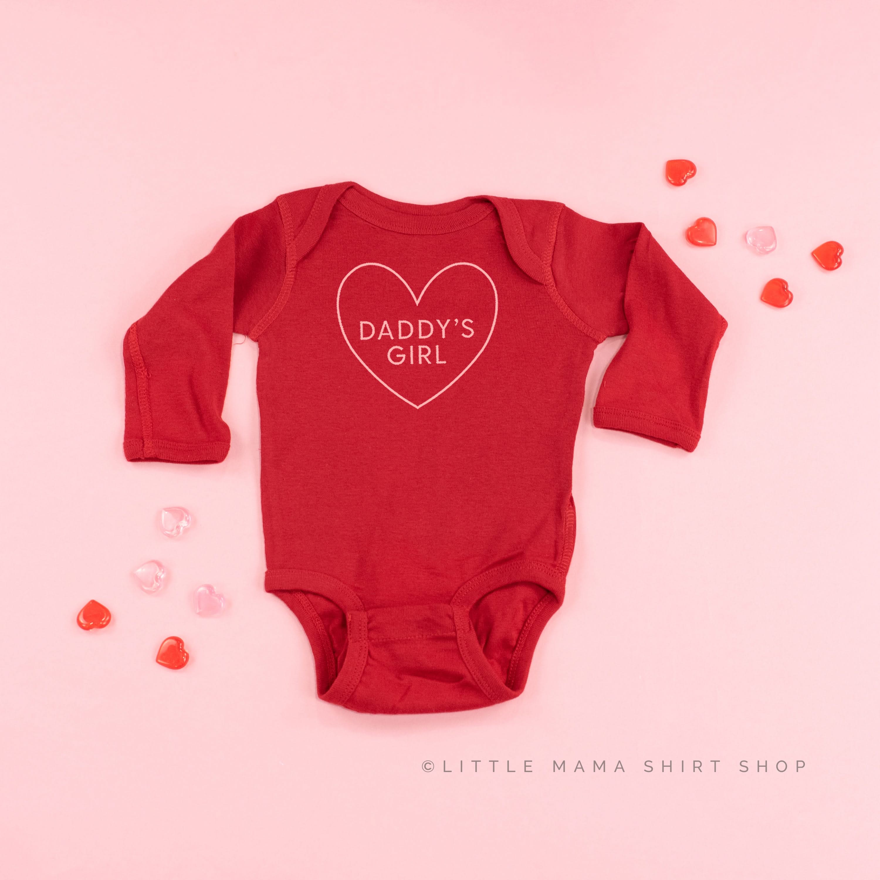 Daddy's Girl (Heart Around) - Child LONG SLEEVE Tee Little Mama Shirt Shop