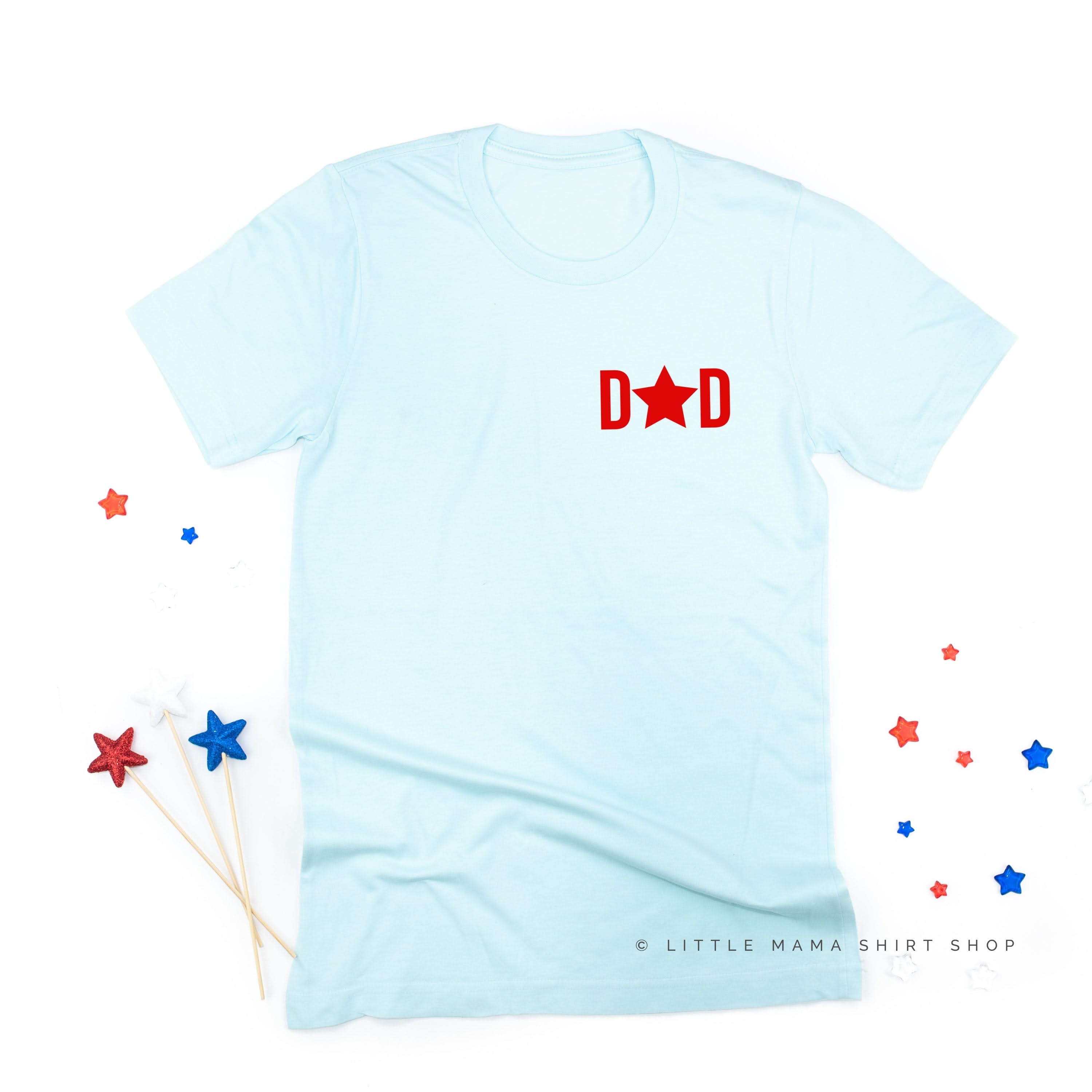 DAD - Pocket (Star) - Unisex Tee Little Mama Shirt Shop