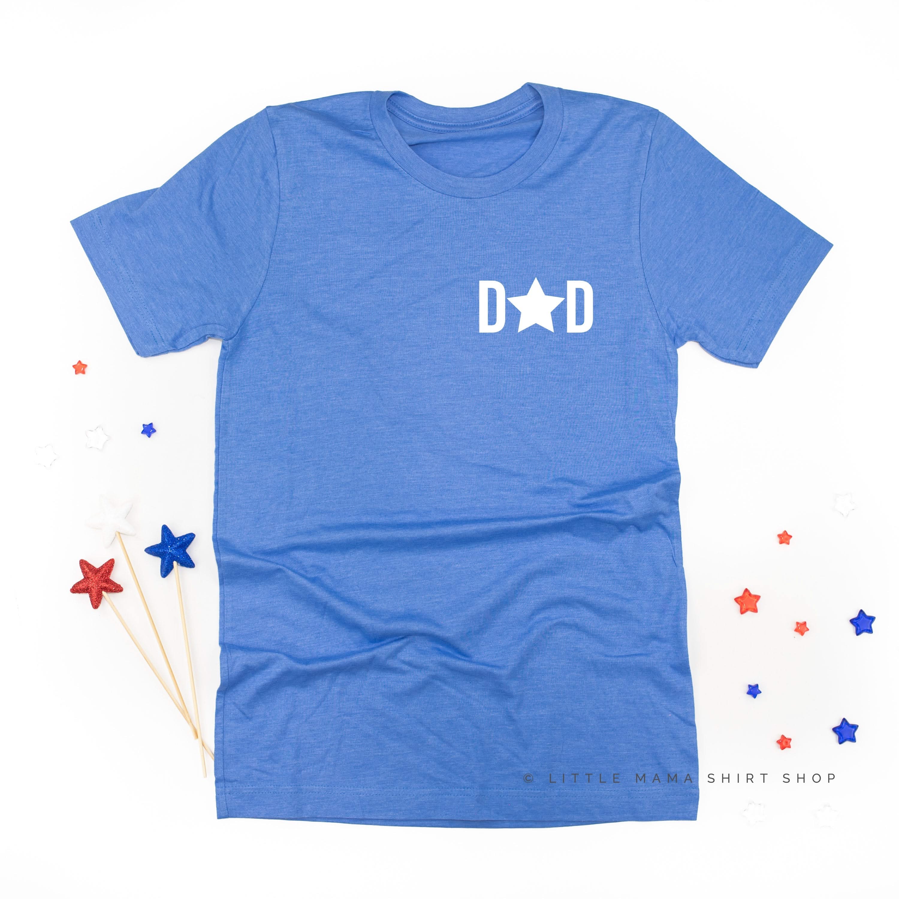 DAD - Pocket (Star) - Unisex Tee Little Mama Shirt Shop