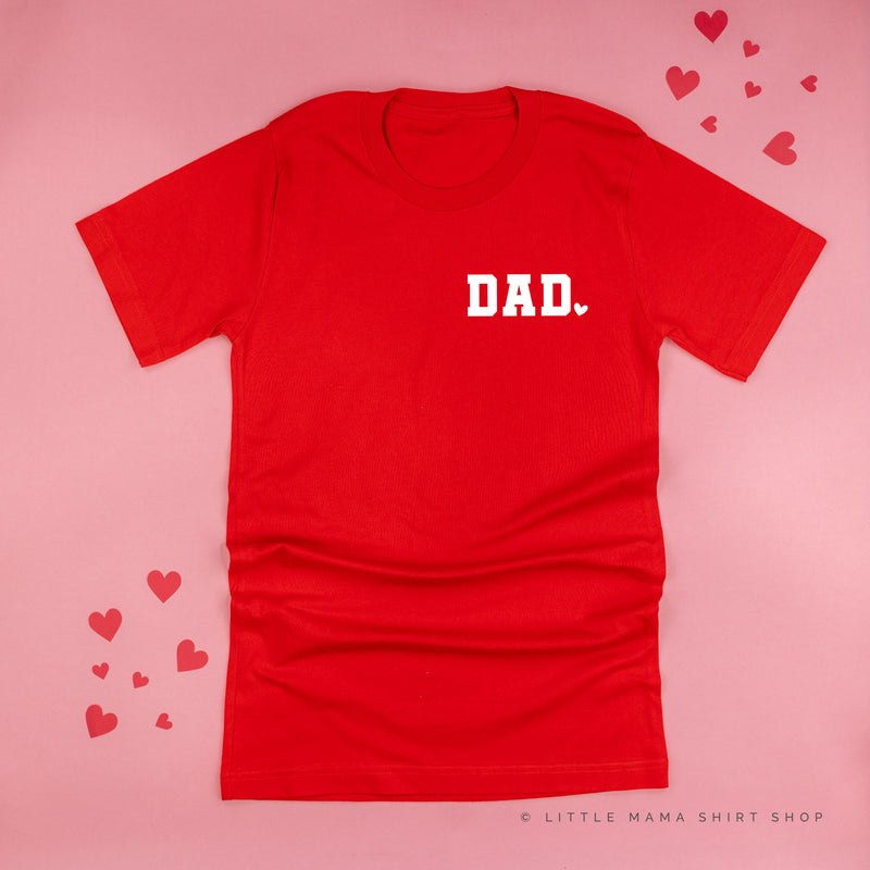 Varsity Heart - Dad (pocket) - Unisex Tee