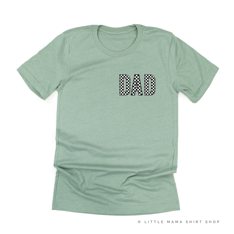 BLOCK FONT CHECKERS - DAD - Unisex Tee