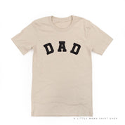 DAD - Arched Varsity - Unisex Tee Little Mama Shirt Shop