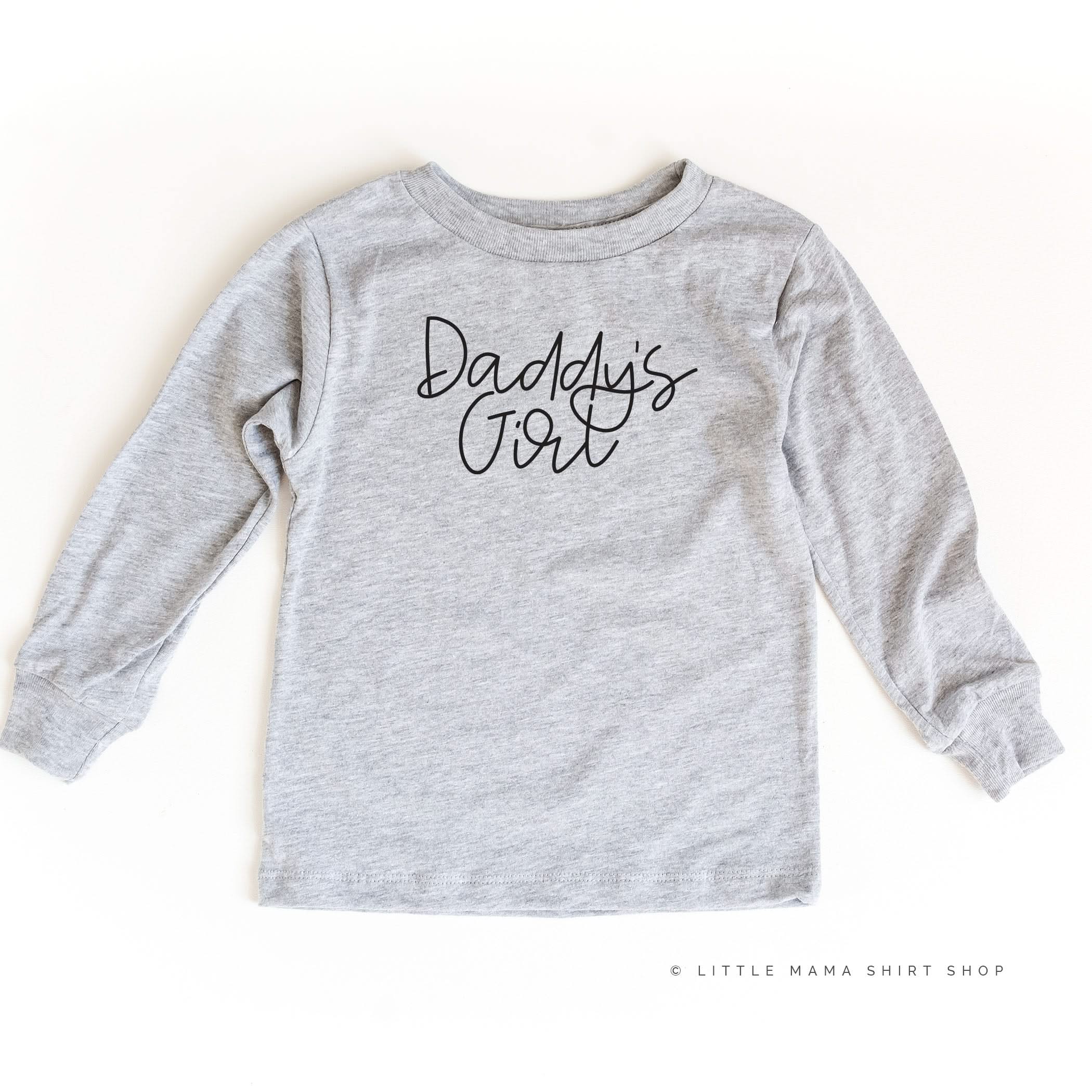 Daddy's Girl - Cursive - Long Sleeve Child Shirt Little Mama Shirt Shop