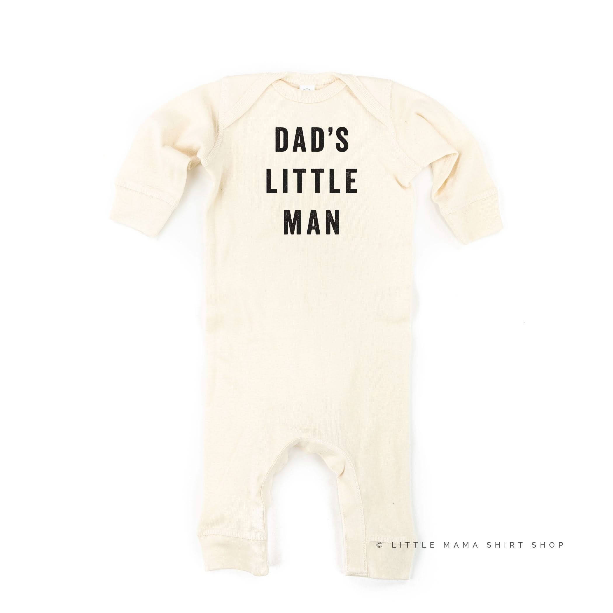 Dad's Little Man - One Piece Baby Sleeper Little Mama Shirt Shop