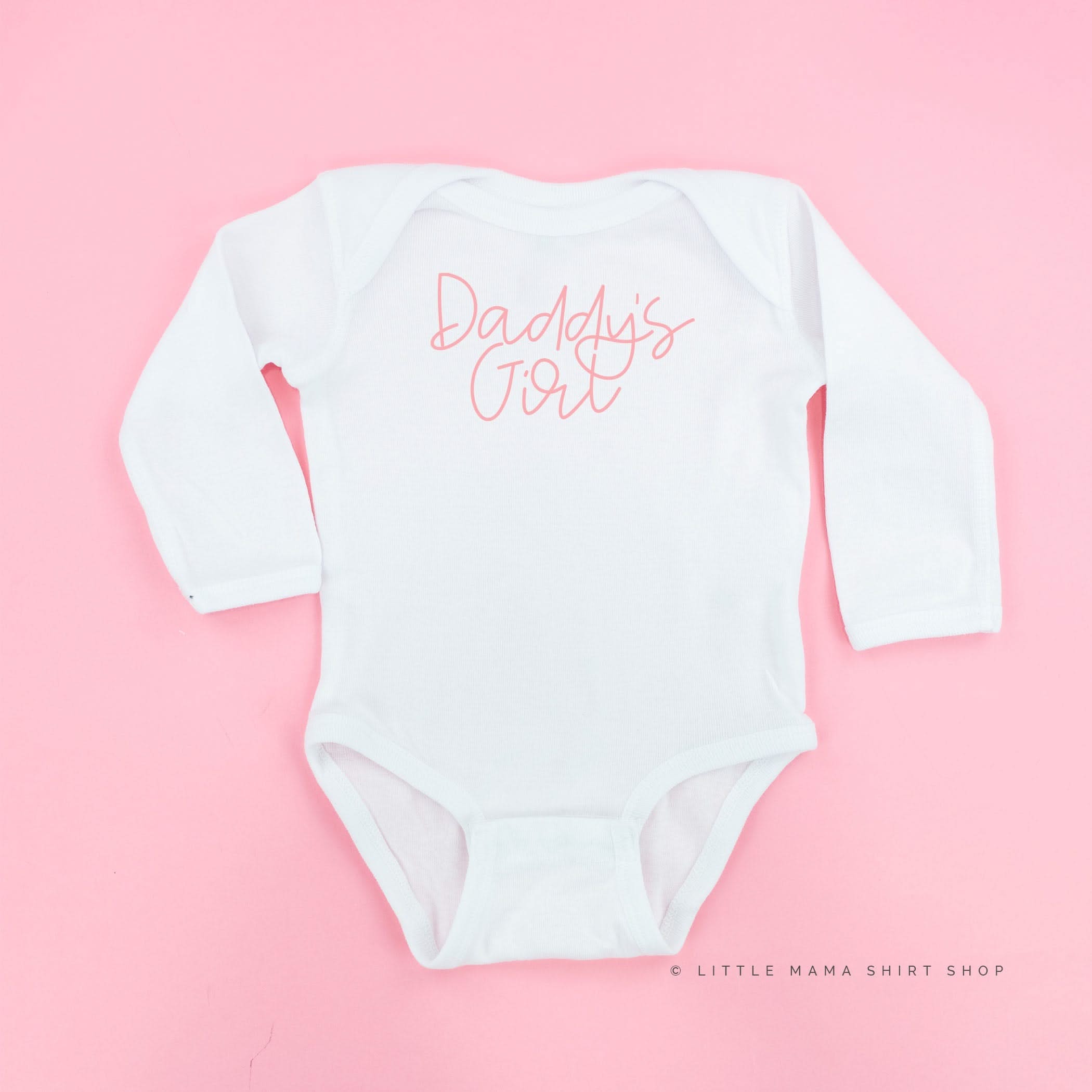 Daddy's Girl - Cursive - Long Sleeve Child Shirt Little Mama Shirt Shop