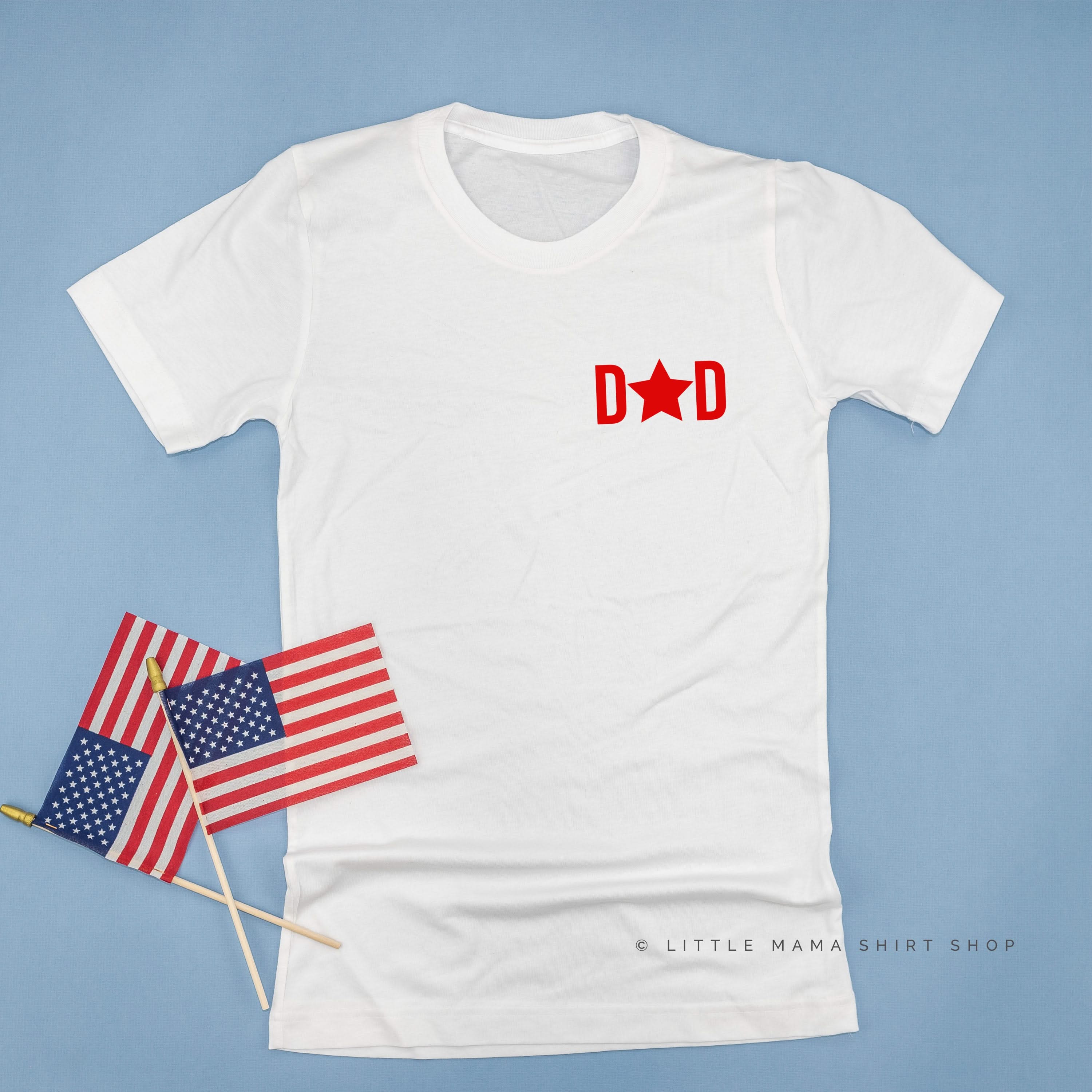 DAD - Pocket (Star) - Unisex Tee Little Mama Shirt Shop